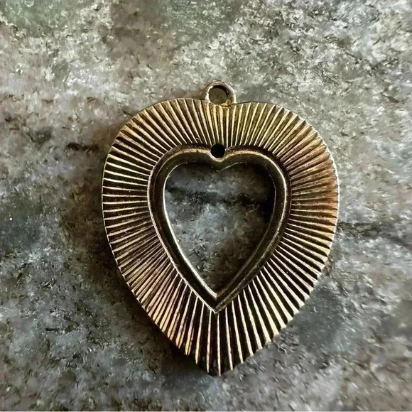 Vintage Jewelry - Vintage Sterling Heart Pendant
